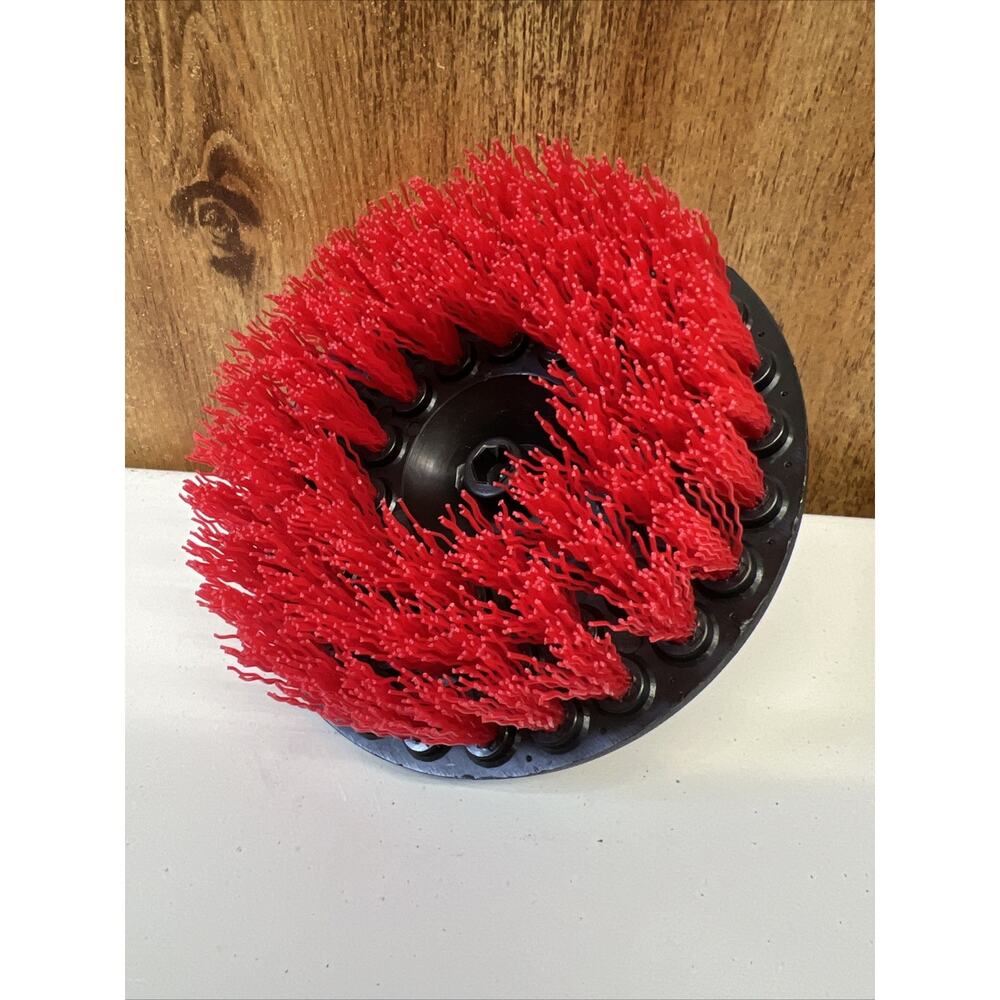 Chemical Guys ACC508 Spinner Multi-Surface Drill Brush Attachment Heavy Duty Red